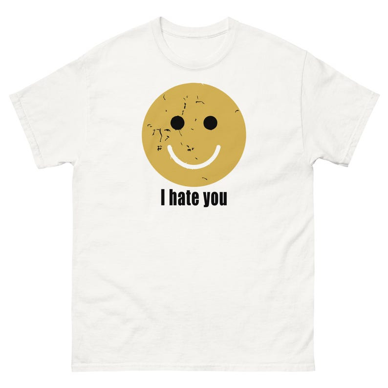 Street Fashion Model - I Hate You Smiley Face New