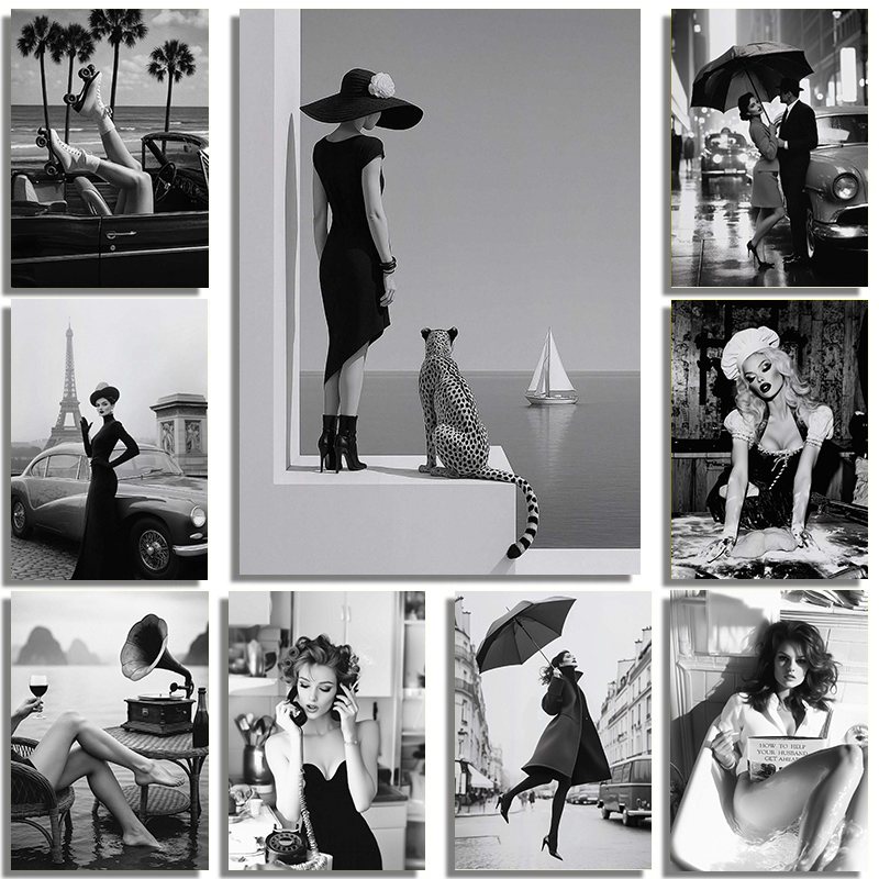 Street Fashion Model - Black And White Fashion Street Interior