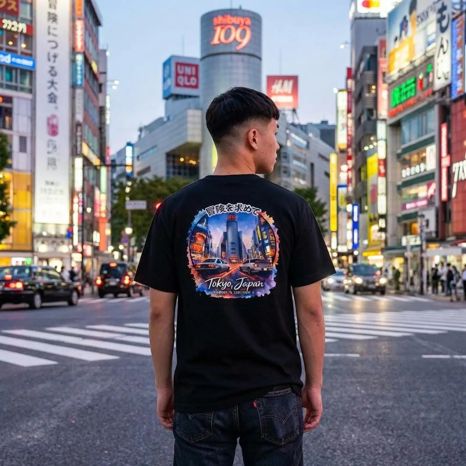 Street Fashion Shibuya - Shibuya Tokyo Japan Drifting T Shirt