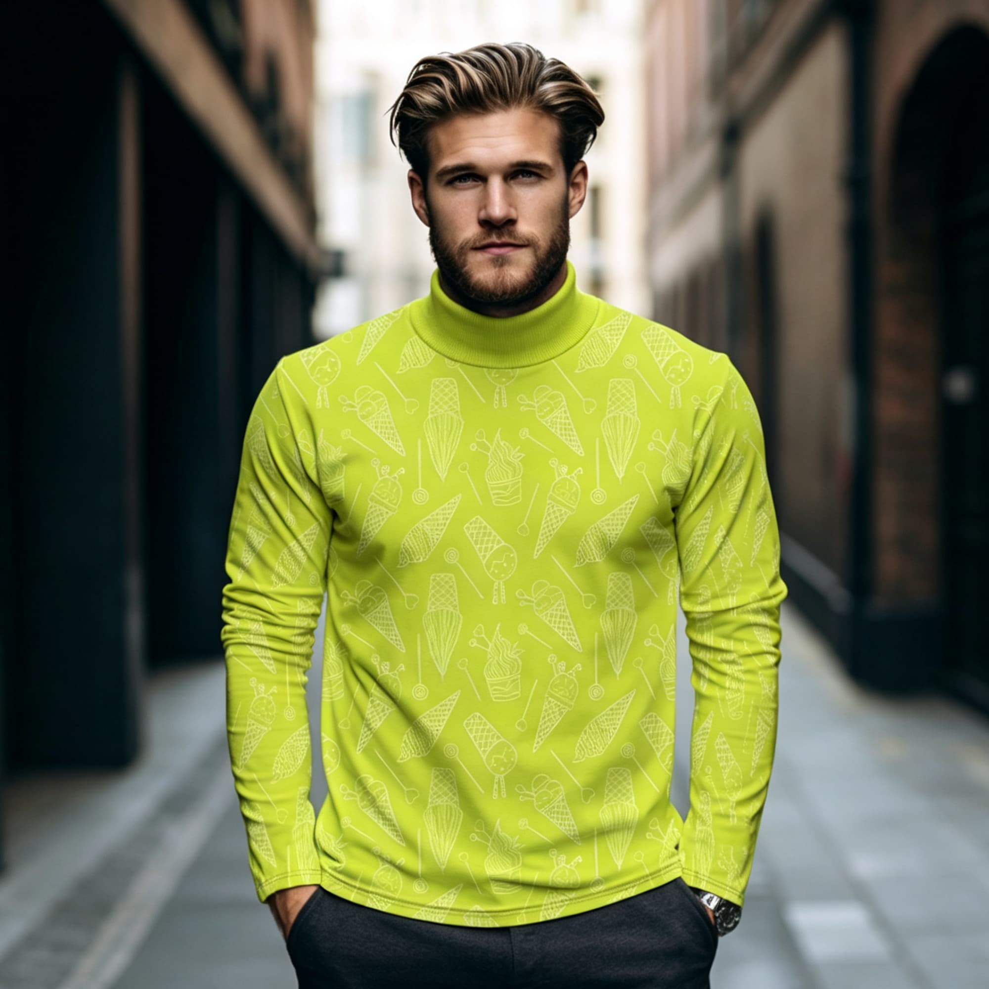 Novelty Dessert Graphic Men Mo - Fashion Streetwear ulasan dan harga