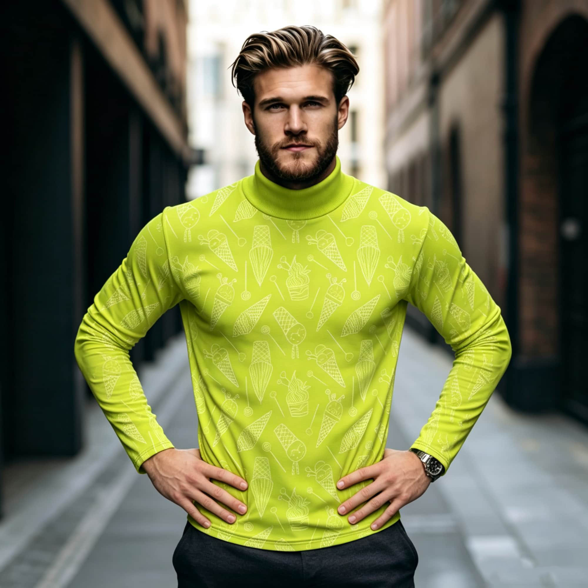 Novelty Dessert Graphic Men Mo - Fashion Streetwear ulasan dan harga