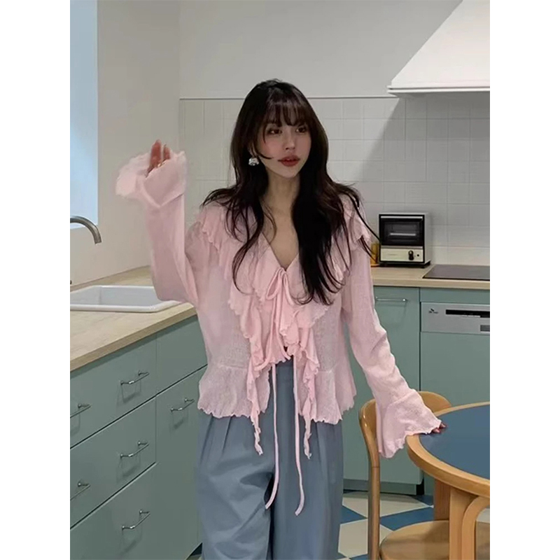 MEXZT Cropped White Shirts Wom - Street Fashion Korea ulasan dan harga