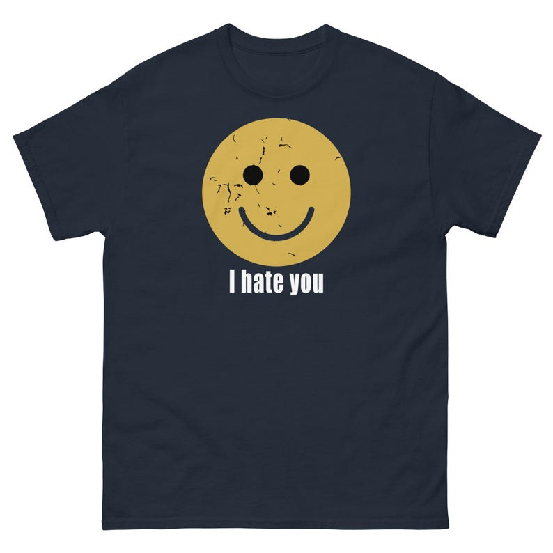 I Hate You Smiley Face New Mod - Street Fashion Model ulasan dan harga
