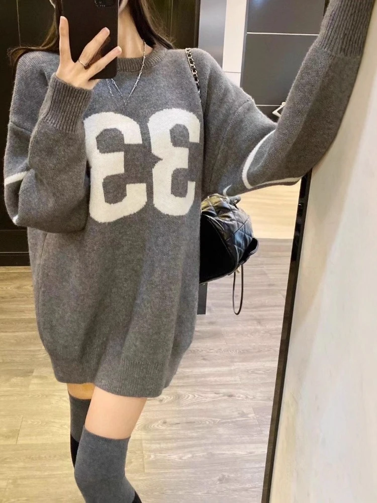 Y2K Vintage Knitted Sweater Wo - Fashion Streetwear ulasan dan harga