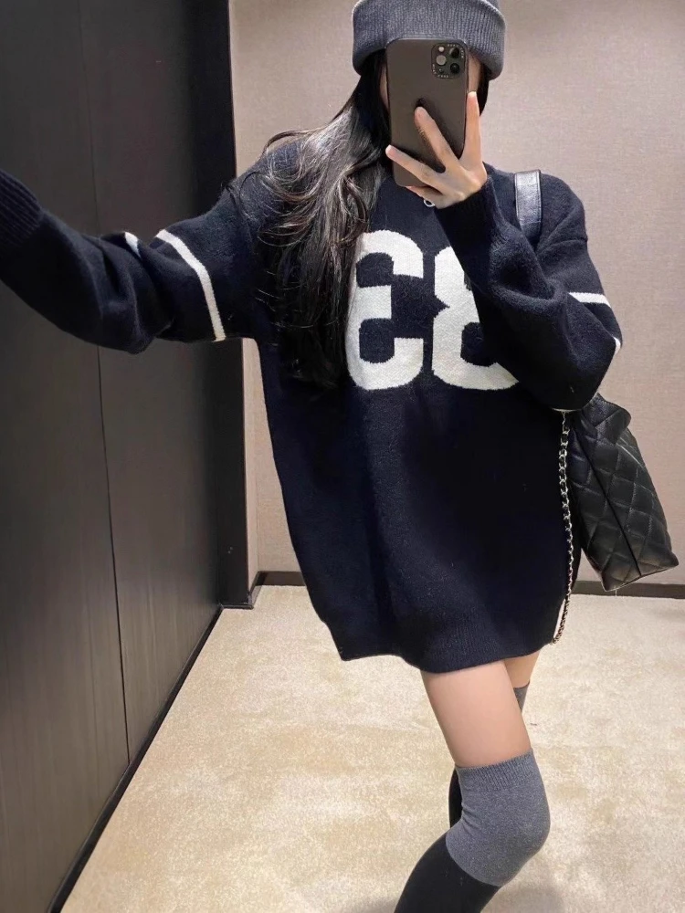 Y2K Vintage Knitted Sweater Wo - Fashion Streetwear ulasan dan harga