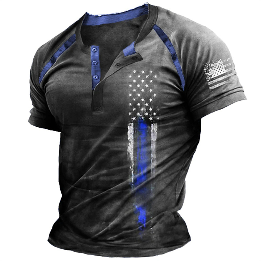 Funny 3D American Flag Print M - Street Fashion Clothes ulasan dan harga
