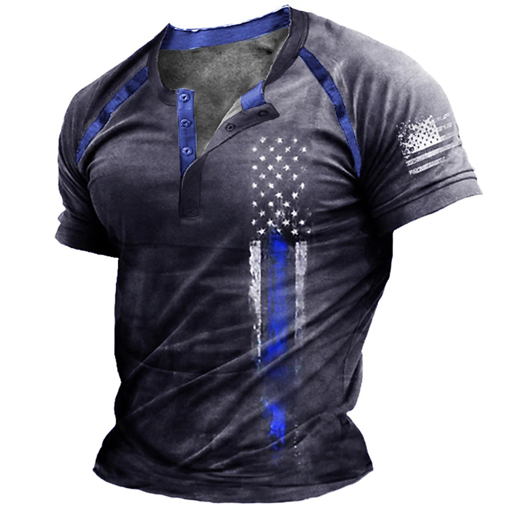 Funny 3D American Flag Print M - Street Fashion Clothes ulasan dan harga