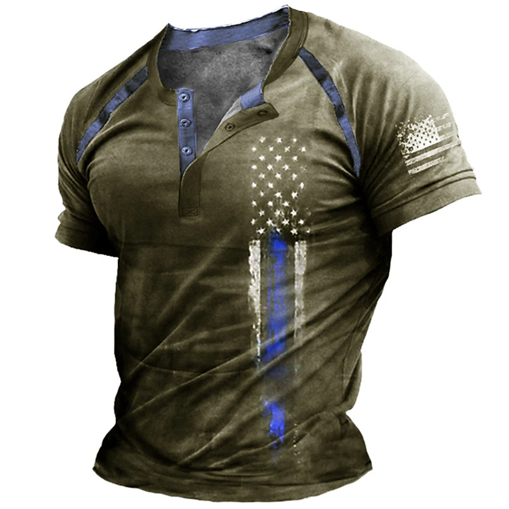 Funny 3D American Flag Print M - Street Fashion Clothes ulasan dan harga