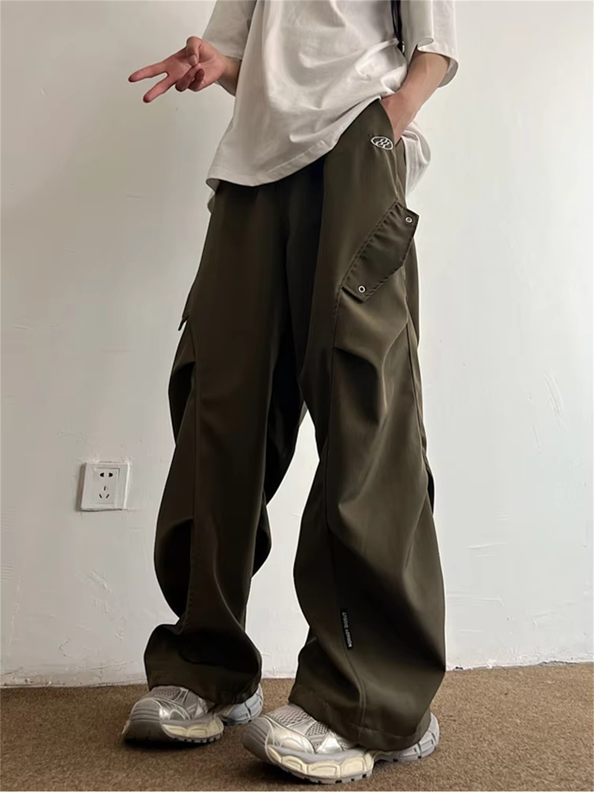 Techwear Parachute Cargo Pants - Street Fashion Korea ulasan dan harga