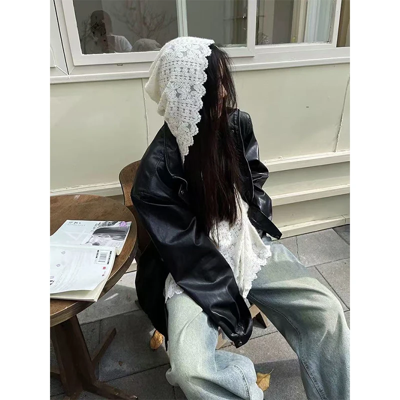 Y2K Lace Hooded Shirts Women S - Street Fashion Korea ulasan dan harga