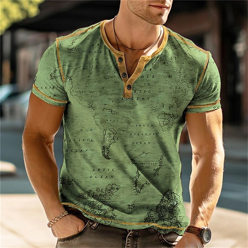 Men's Henry Shirts Funny 3D Pr - Street Fashion Clothes ulasan dan harga