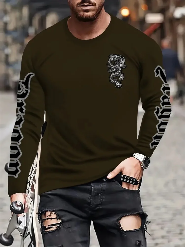 Simple Longteng Print Autumn F - Street Fashion Jersey ulasan dan harga