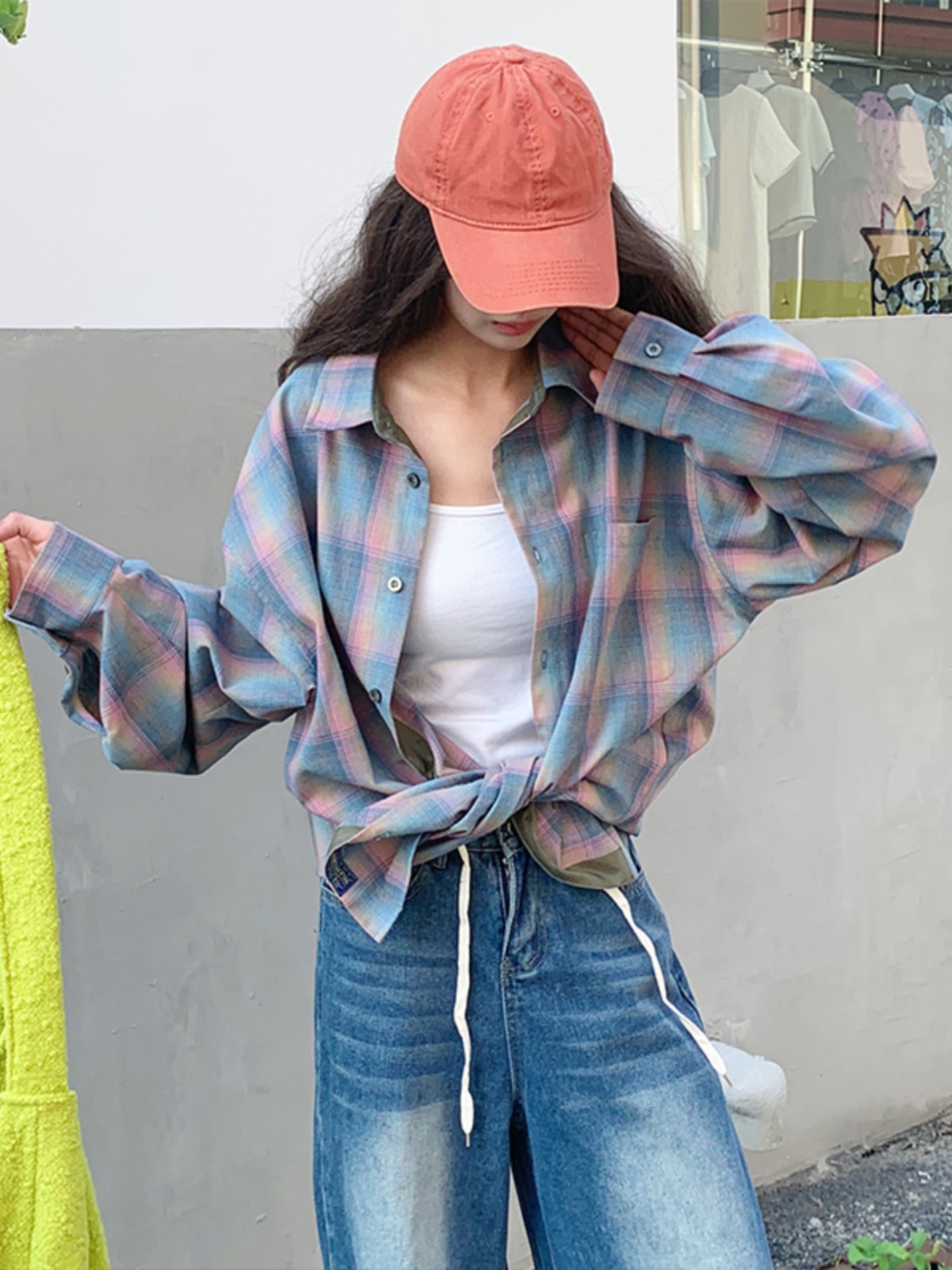 Men's Plaid Long Sleeve Shirt  - Street Fashion Co ulasan dan harga
