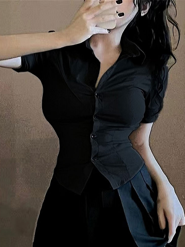 Fashion Woman Blouse Elastic S - Street Fashion Korea ulasan dan harga
