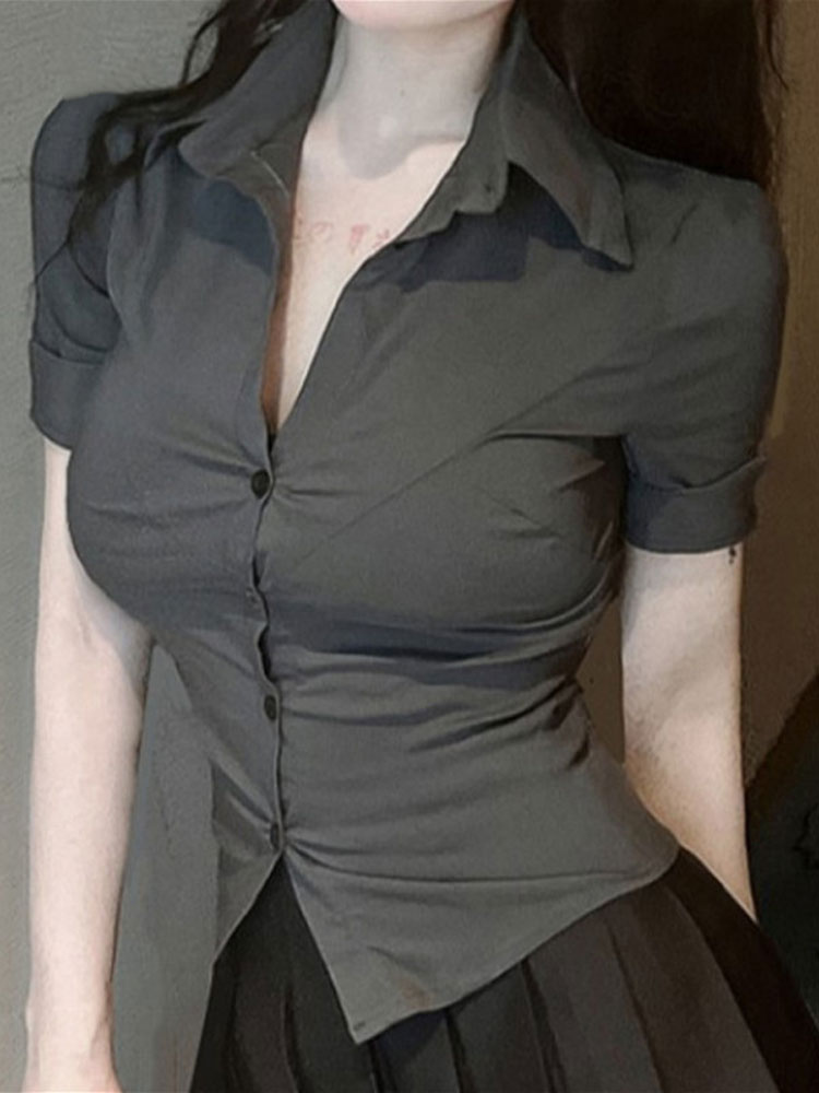 Fashion Woman Blouse Elastic S - Street Fashion Korea ulasan dan harga