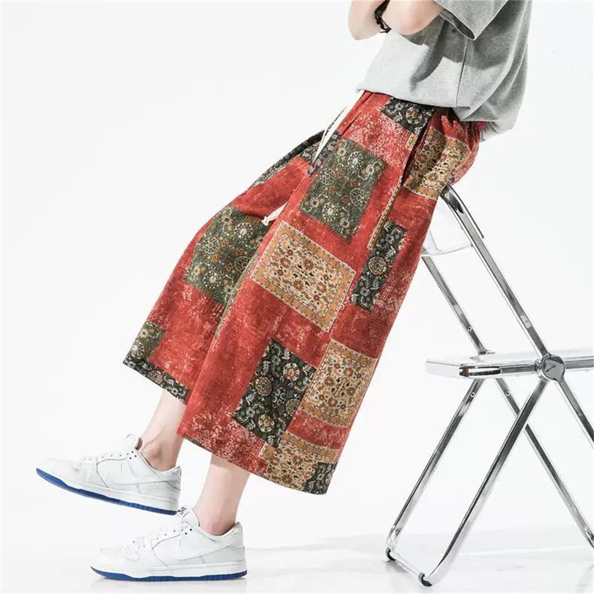 New 2025 Summer Chinese Style  - Cargo Pant Wide ulasan dan harga